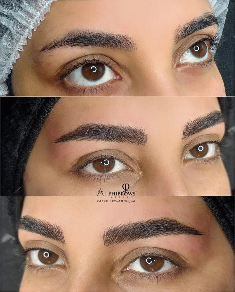 خروجی نهایی و ظرافت کار آرایش دائم ابرو با بهترین مواد توسط فائزه دیلمی اهواز