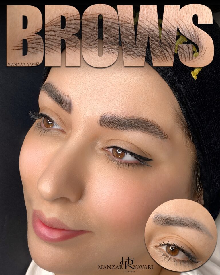 ظرافت در اجرای خطوط میکروبلیدینگ توسط مدرس رسمی فنی حرفه ای، منظر یاوری.